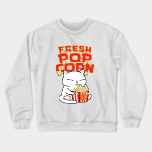 Chubby Cat Pop Corn Crewneck Sweatshirt